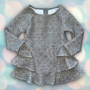 BRAND NEW Baby Girl’s Glitter Layered Tier Sweater Dress Size 18 Months
